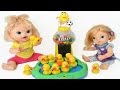 Baby Alive minha Boneca Sara brincando com Jogo Patinho na Lagoa e comendo balas M&M!!! Em Portugues