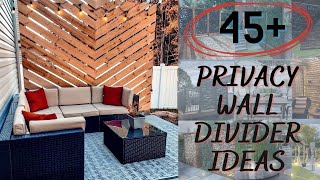 45 Backyard Privacy Wall Divider Landscape Ideas