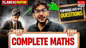 Toppers वाले तगड़े Questions | CBSE Class 9 Complete Maths | Half Yearly Special | Pranav Sir