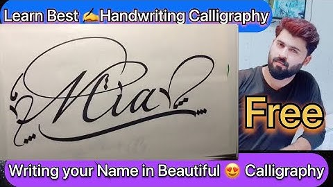 Mia Name Signature Calligraphy | How to Draw |  #mybloopers #asmr #shorts #tiktok #mia