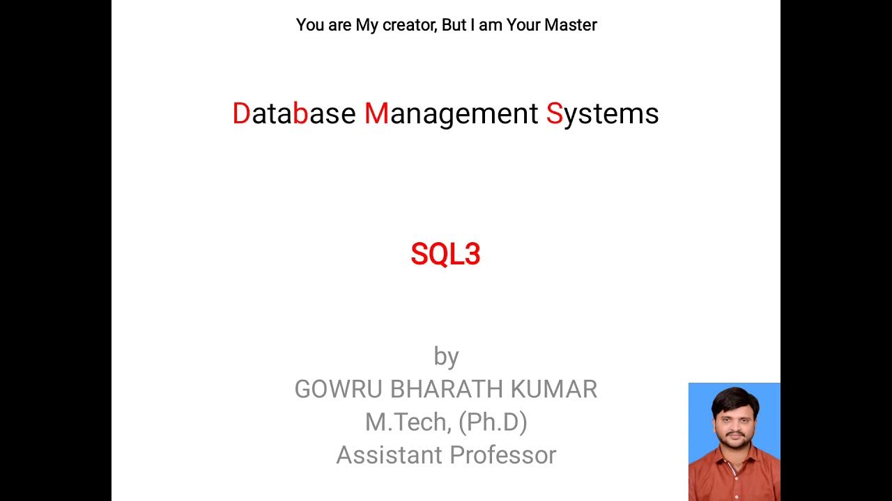 SQL3 and it's Features - YouTube