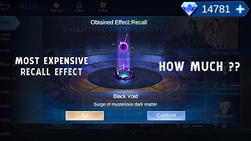 Most Expensive Recall Effect (Black Void)