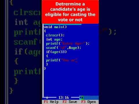 C program to check whether a Person is eligible to Vote or not Part 51