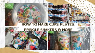 How to make custom party favors Chip Bags Cups Plates and More