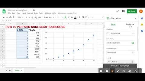 Nonlinear Regression with Google Sheets