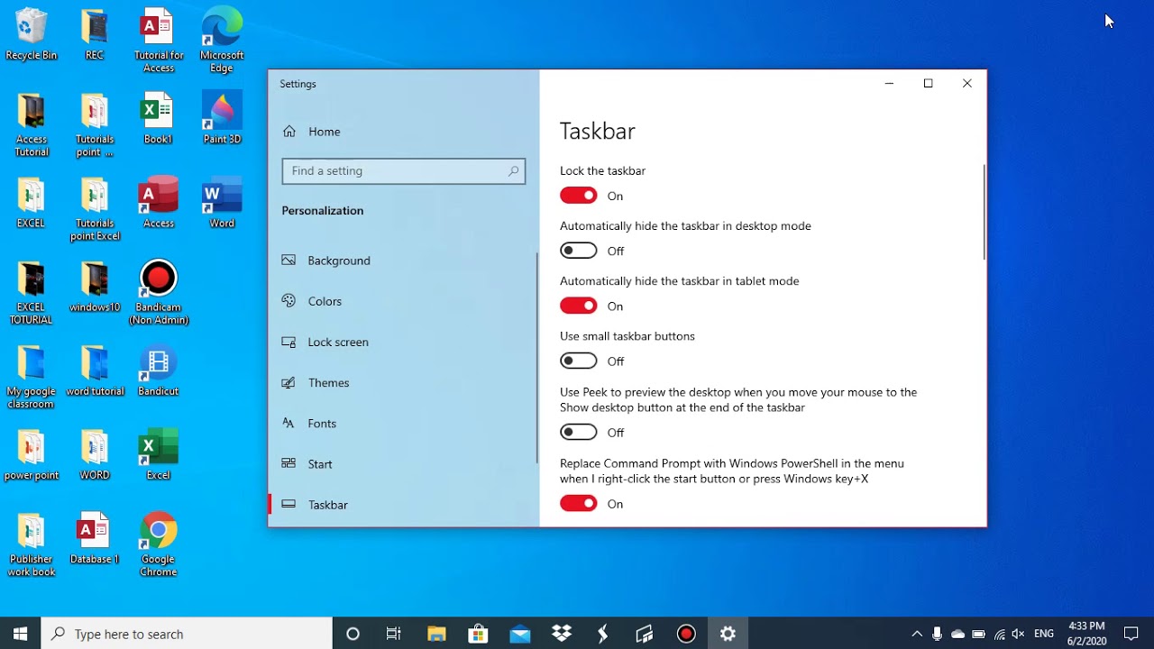 Home Windows 10 Taskbar