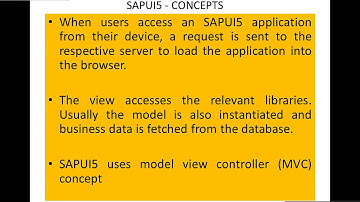 SAPUI5 TUTORIALS 2   ARCHITECTURE OVERVIEW