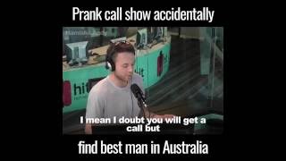 Acara panggilan prank secara tidak sengaja menemukan pendamping pria di Australia