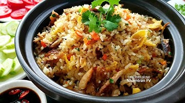 CƠM CHIÊN CÁ NỤC giòn thơm đậm đà cách làm mới ngon như cơm chiên cá mặn nhà hàng |Nhamtran FV