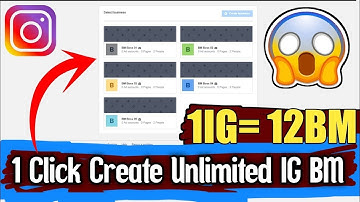 1 Click 12 IG BM Create New Method | Unlimited IG BM Create Method | Instagram BM Method