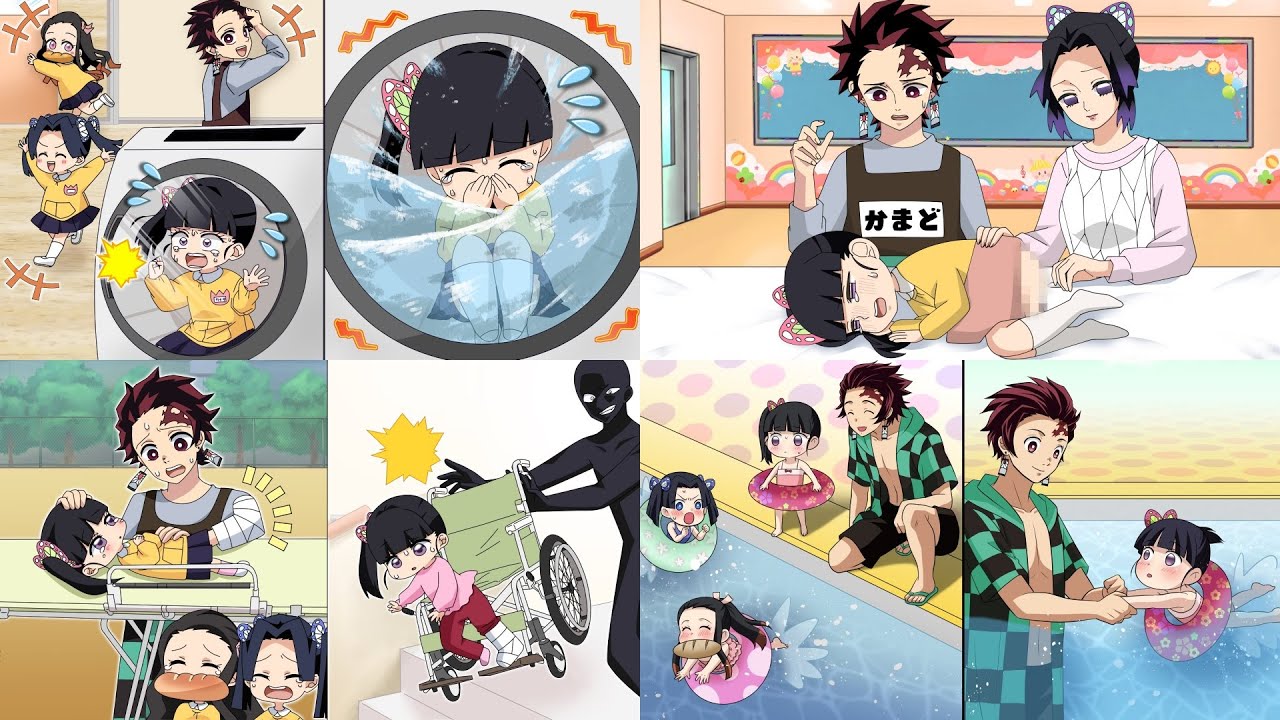 【キメツ幼稚園物語～総集編～】かくれんぼで洗濯機の中に隠れてしまったカナヲちゃんや座薬を入れられるカナヲちゃん。炭治郎先生との甘酸っぱい思い出【鬼滅の刃/刀鍛冶の里/キメツ学園】