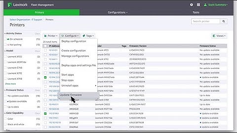 Lexmark Cloud Services—Updating firmware