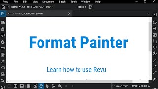 bluebeam revu: format painter