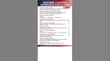 Machine Learning Interview Questions and Answers | ML Interview Questions and Answers