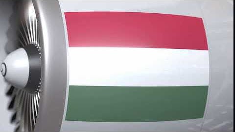 Airplane Engine with Flag of Hungary | Motion Graphics - Envato elements