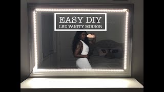 Easy Diy Led Light Up Vanity Mirror, Diy Floating Vanity Mirror Led Strip Lights