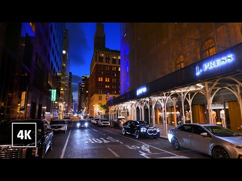New York, الولايات المتحدة | I NY | جولة ليلية في المدينة 4K