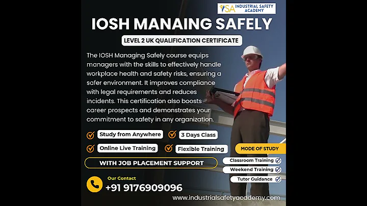 IOSH Managing Safety Course Get Up to 35% Offer Fee - Industrial Safety Academy