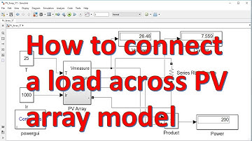 How to connect a load across PV array in Simulink / MATLAB, PV array in MATLAB Simulink