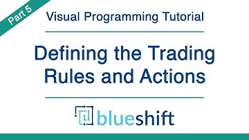 Trading Rules And Actions | Blueshift Visual Programming Tutorial