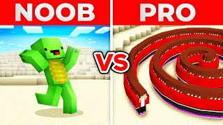 JJ And Mikey NOOB vs PRO Became LONGEST SPIRAL in Minecraft Maizen