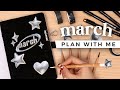 Plan with me  march 2024 bullet journal setup