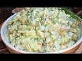 Вкусный Салат на ужин с Горошком и Солеными Огурчиками.