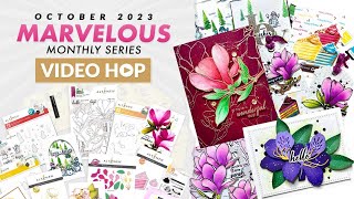 Altenew Oct 2023 Marvellous Monthly Release Video Hop +Giveaway- Build a Garden Blushing Magnolia