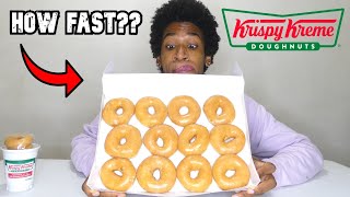 1 Minute 12 Krispy Kreme Donut Challenge (vs Matt Stonie & Furious Pete)