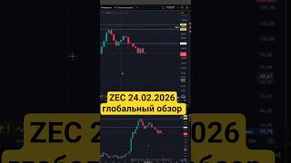 #ZEC глобальный обзор от 24.02.2026 #trading #crypto #криптовалюта #трейдинг #анализкриптовалют