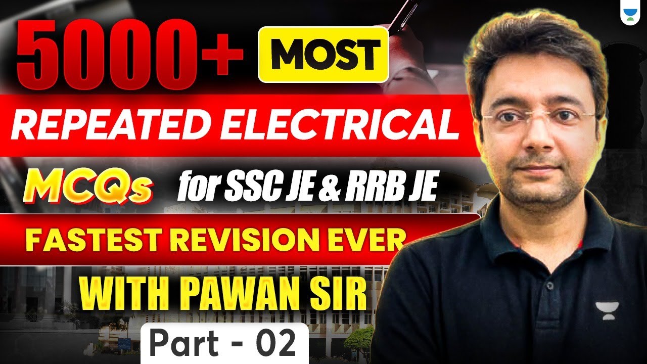 5000+ Most Repeated Electrical MCQs for SSC JE + RRB JE | Fast Revision ...