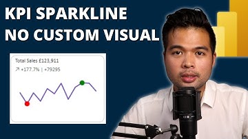 Create your own KPI SPARKLINE using DEFAULT VISUALS in Power BI // Beginners Guide to Power BI