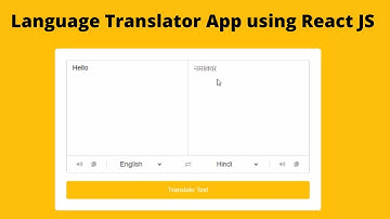 Language Translator app using React JS ( Hindi / Urdu)
