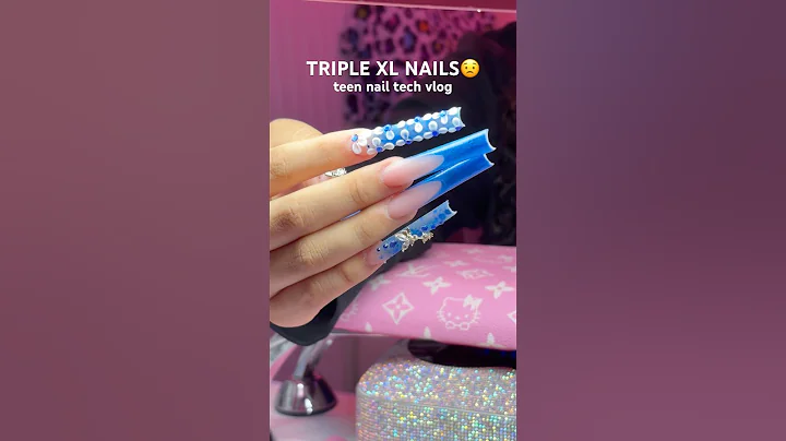my client wanted TRIPLE XL nails 😟 | nail tech vlog 💅