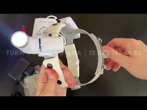 Налобний освітлювач, хірургічний освітлювач, лампа, освітлювач ENT LED 01, видео 2