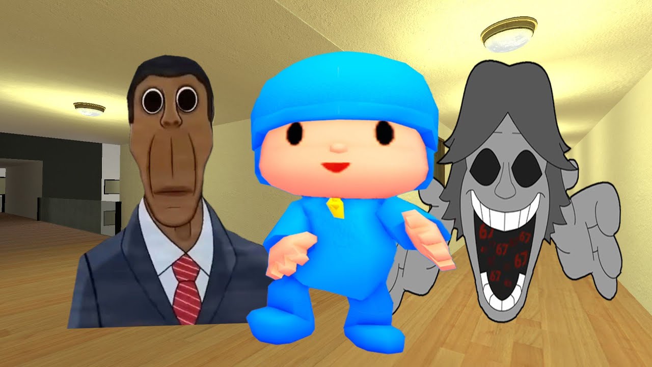 My Name Is Aughh, Pocoyo And 67 Nextbot in The Hole Nextbot Gmod
