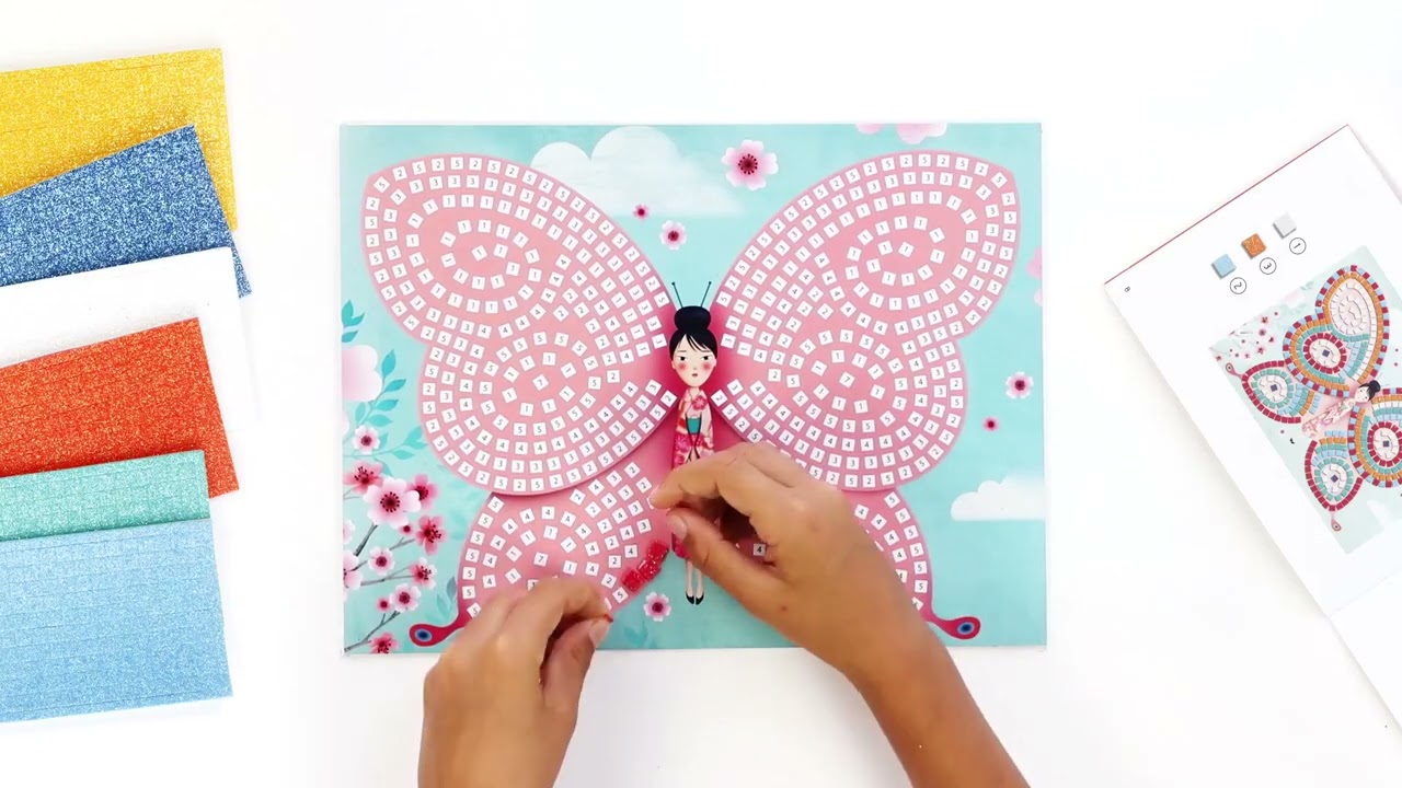 Joc creativ mozaic Fluturi, Djeco