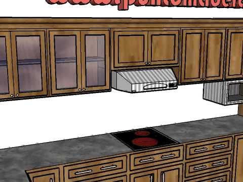 Mesón o encimera de cocina en granito y madera sólida, diseño ... Cocina de semi mamposteria