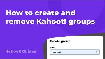 How to create and remove Kahoot! groups