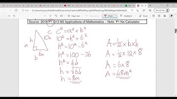 N5 Apps Pythagoras exam questions  part 1