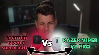 Что лучше Logitech или Razer? // Logitech g pro x superlight 2 VS Razer viper v2 pro