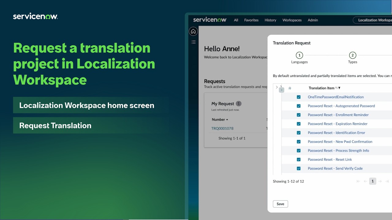 Request a translation project in Localization Workspace - YouTube