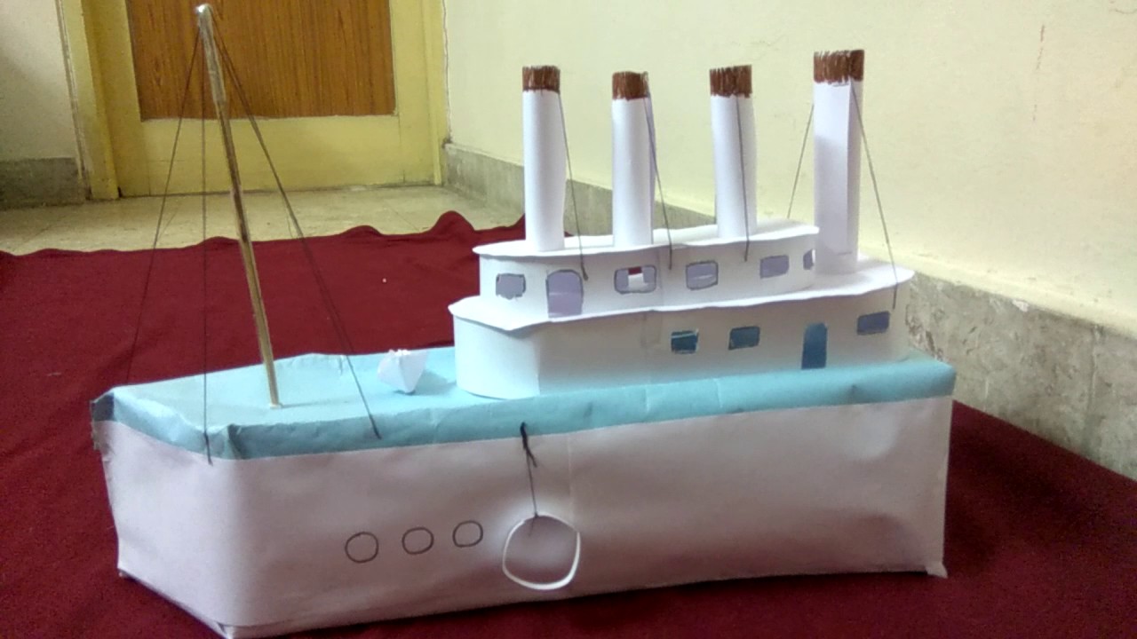 titanic ship model with chart and cardboard youtube