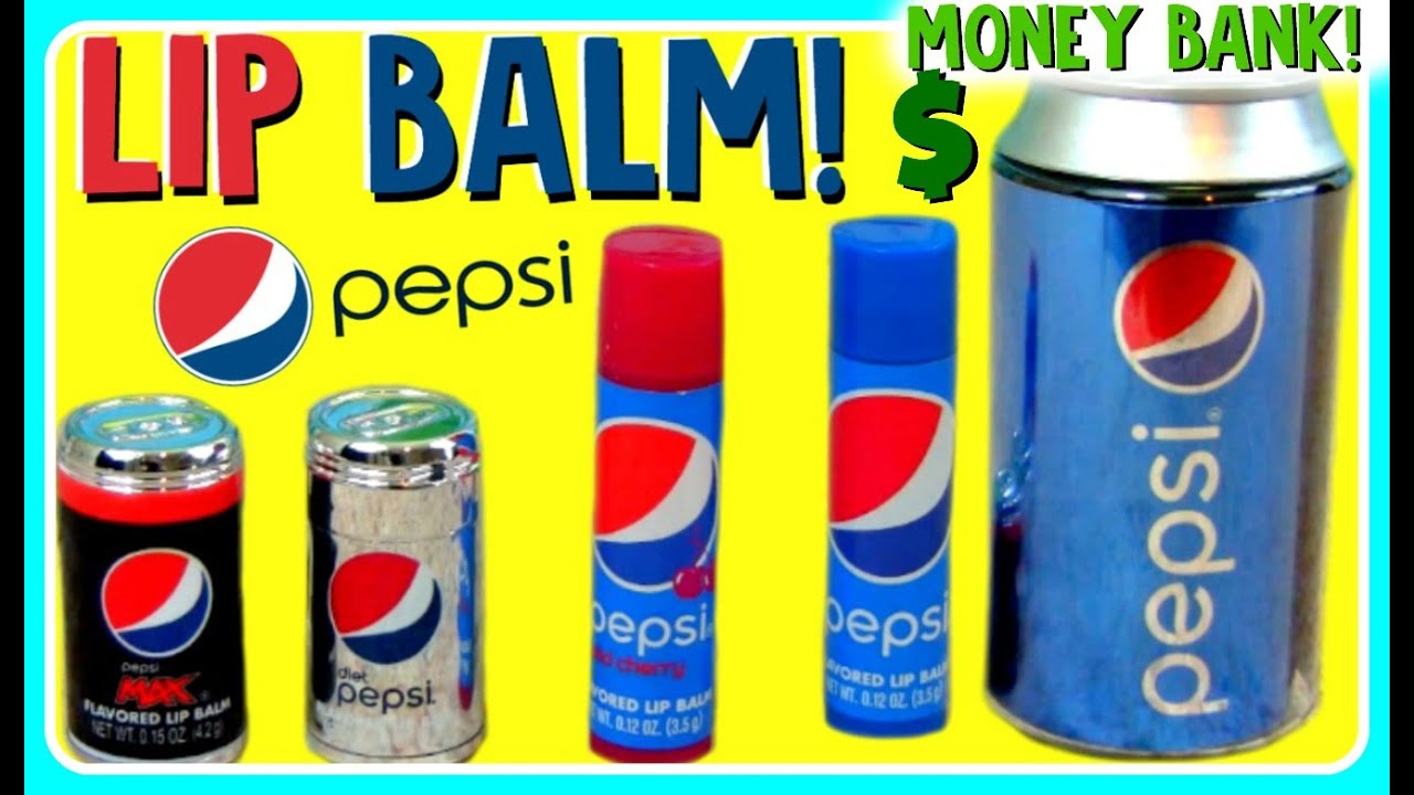 PEPSI Lip Balm! Pepsi Soda Flavored LIP BALM with CASH MONEY BANK! Review Unboxing Fun Video