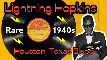 Rare Lightning Hopkins Houston, Texas Gold Star Vinyl Record 1943 "No Mail Blues"