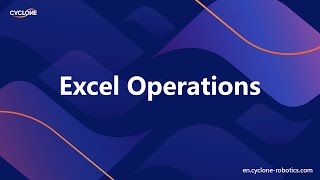 Excel Operations