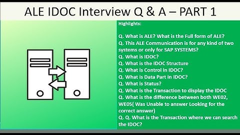 ALE IDOC Interview Questions and Answers - Part 1|IDOC STRUCTURE | CONTROL | DATA | WE02 | WE19 ETC