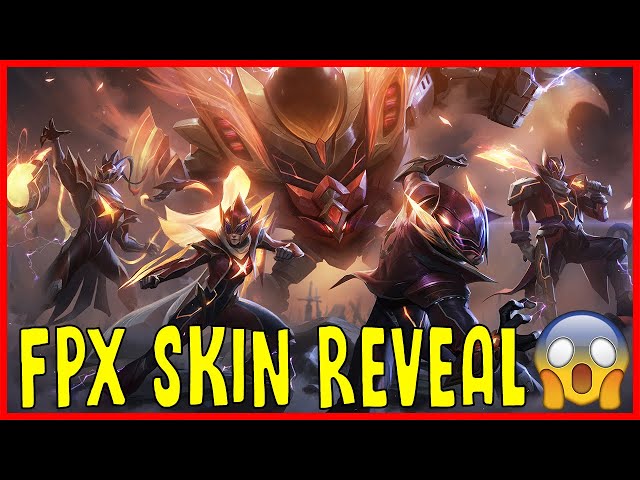 FPX Worlds skins for Lee Sin, Malphite, Vayne, Thresh, and