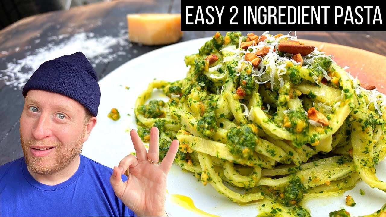 2 ingredient pasta simplest recipe on internet & fridge raid pesto | John Quilter