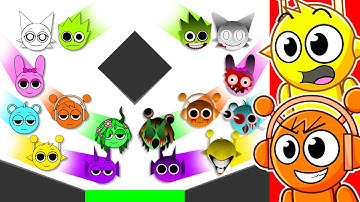 Reacting to SPRUNKI MARBLE RACE in Algodoo!